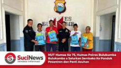 HUT Humas Ke 75, Humas Polres Bulukumba Salurkan Sembako Ke Pondok Pesantren dan Panti Asuhan.