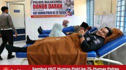 Sambut HUT Humas Polri ke-75, Humas Polres Bulukumba Gelar Bakti Sosial Donor Darah