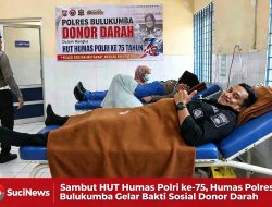 Sambut HUT Humas Polri ke-75, Humas Polres Bulukumba Gelar Bakti Sosial Donor Darah